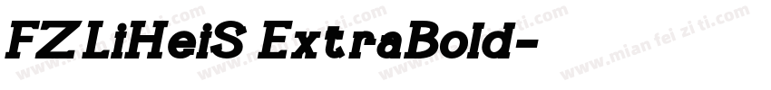 FZLiHeiS ExtraBold字体转换